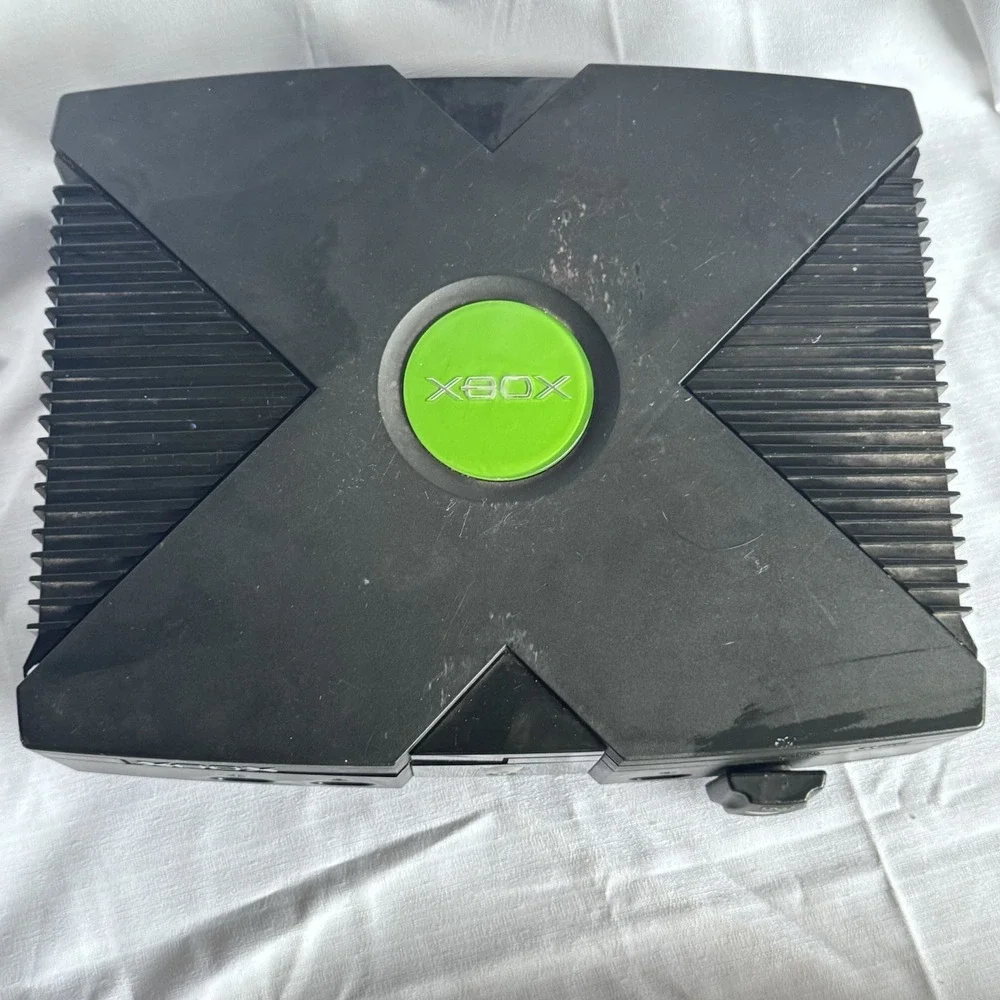 Microsoft Xbox Original Console Black Not Tested For Parts and Repairs Y2K VTG